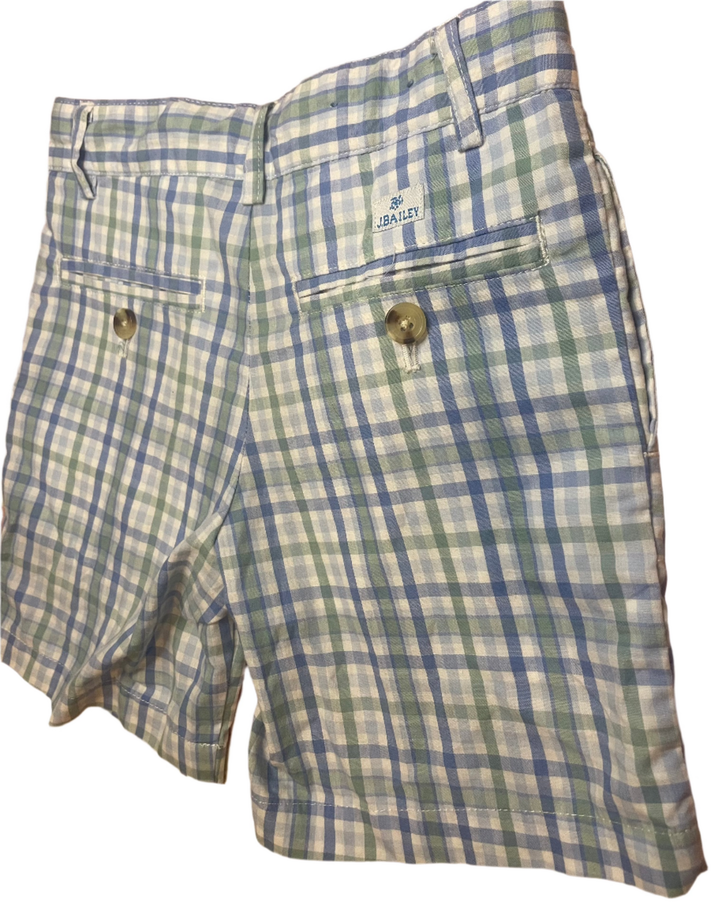 Sz 5 J. Bailey Green & Blue Buffalo Check Shorts