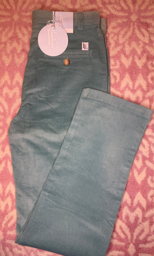 Sz 14 Little English Classic Corduroy Pants in Sage Green