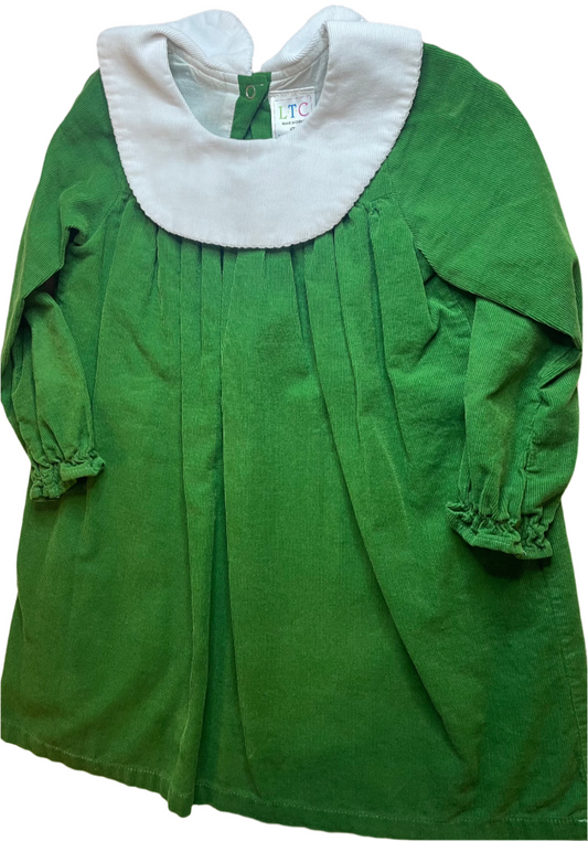 4T LTC Green Cord Dress