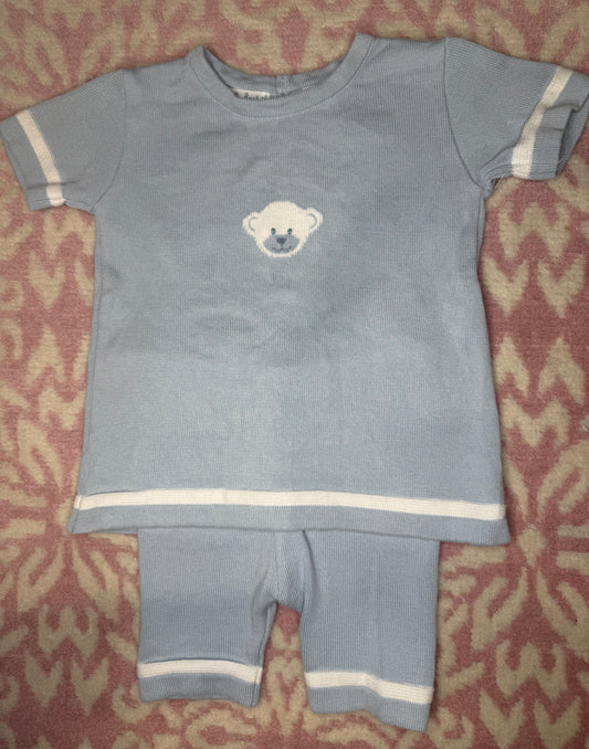 18M Feltman Blue Teddy Bear Sweater Set