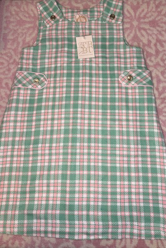 Sz 10 TBBC Janie Jumper-Putney Plaid/Palm Beach Pink