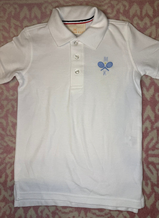 Sz 4/5 Hannah Kate “MK” mono tennis polo
