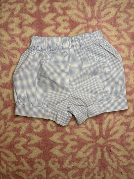 6M Banded Shorts in Light Blue Gingham