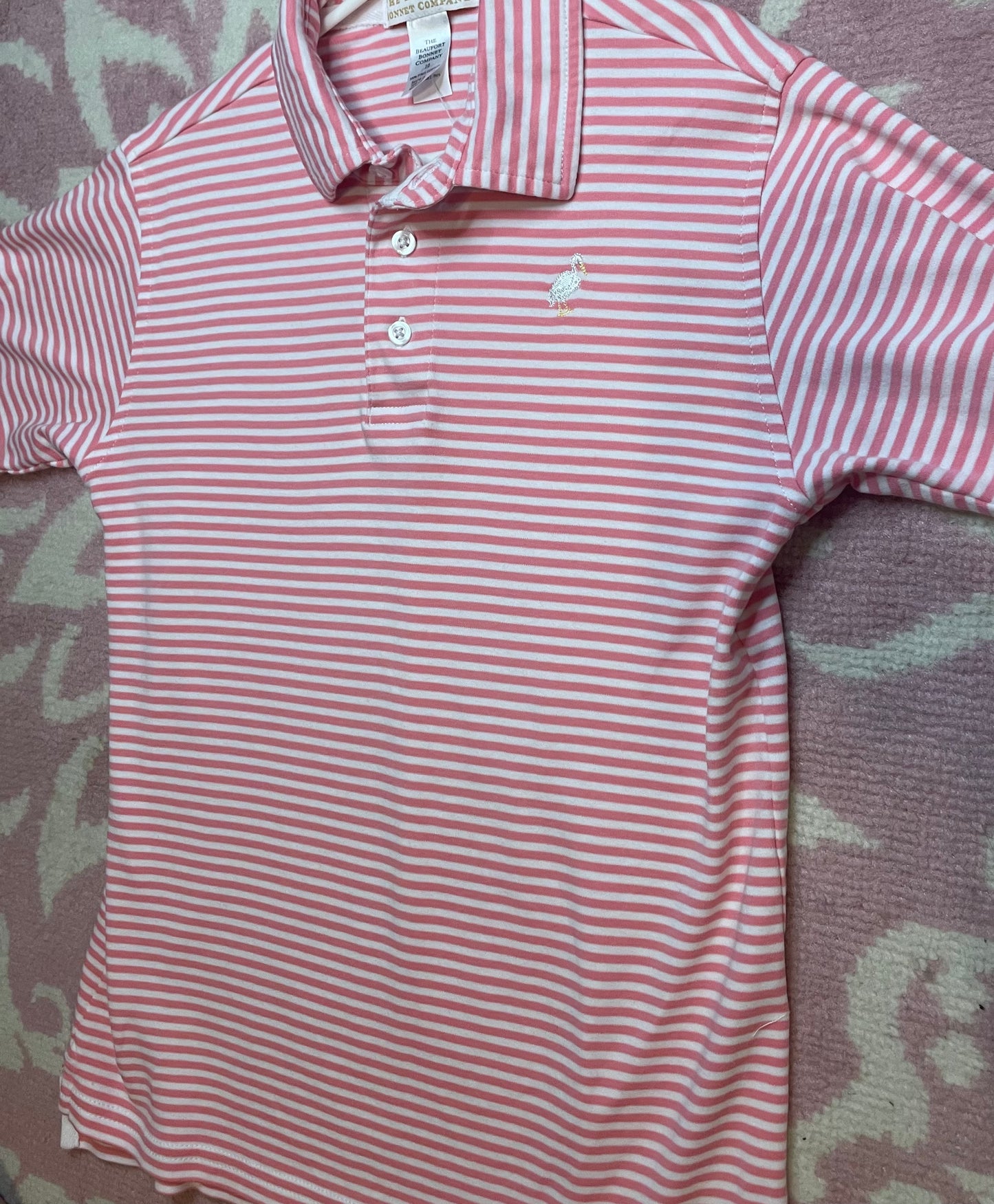 TBBC Hamptons Hot Pink Striped Polo