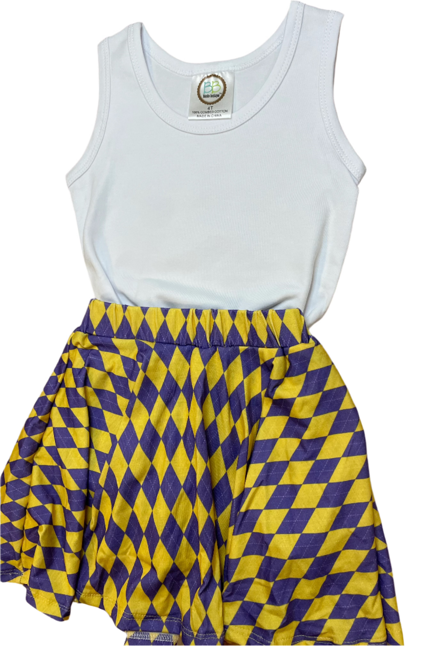 Sz 4T LSU Skirt Set