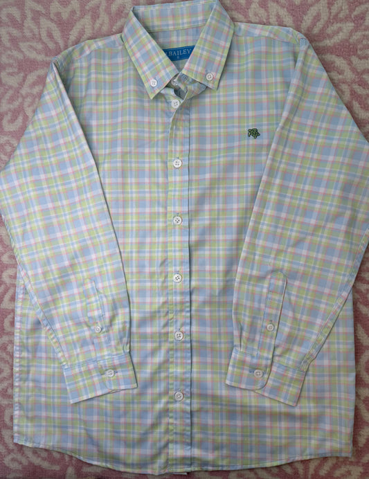 Sz 8 J. Bailey Performance Fabric Button Down