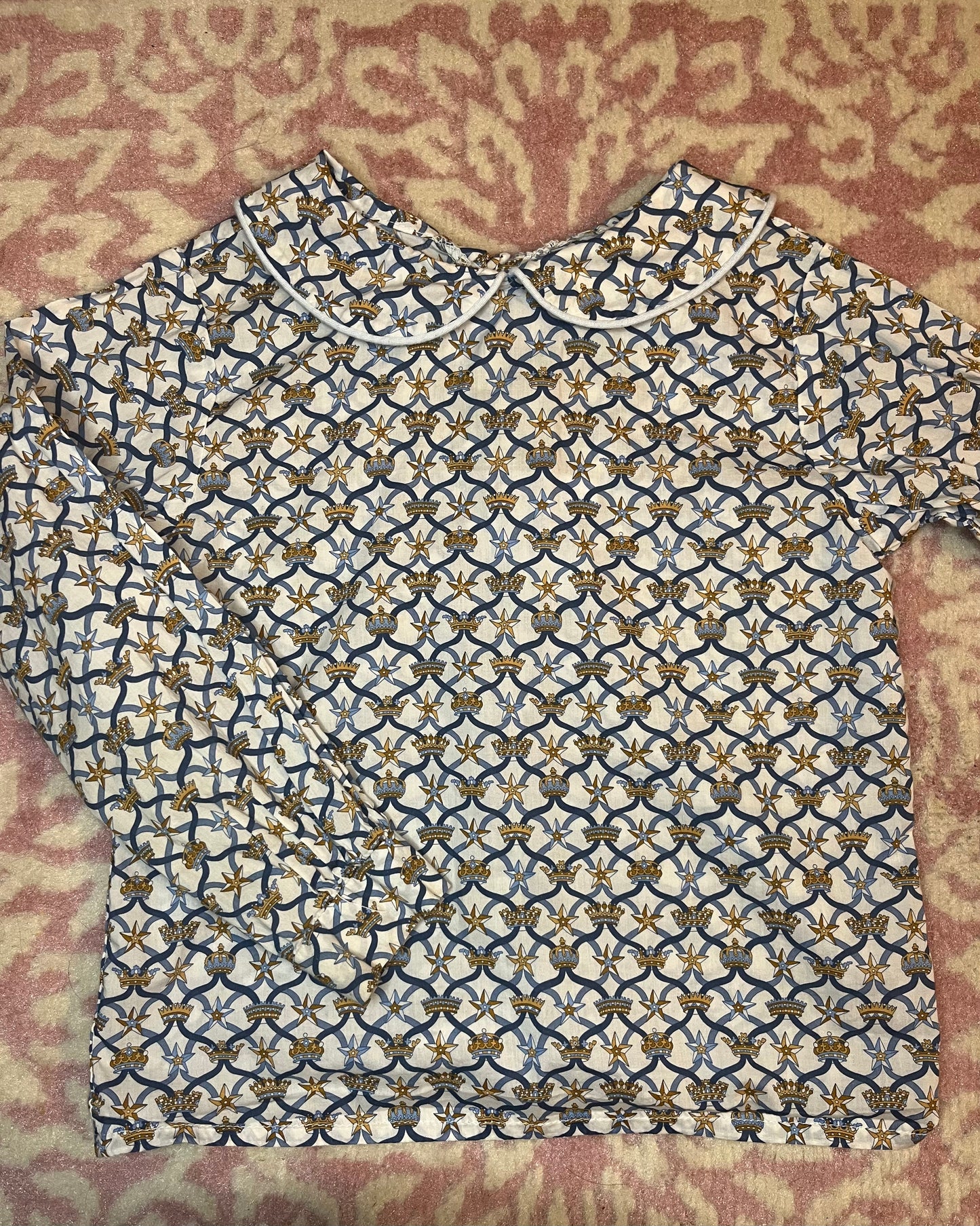 Sz 4T Jetson Cubbington Royal Peter Pan Collar Shirt