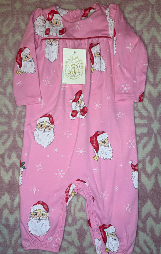 0/3M TBBC Penny’s Playsuit Dear Santa Hamptons Hot Pink
