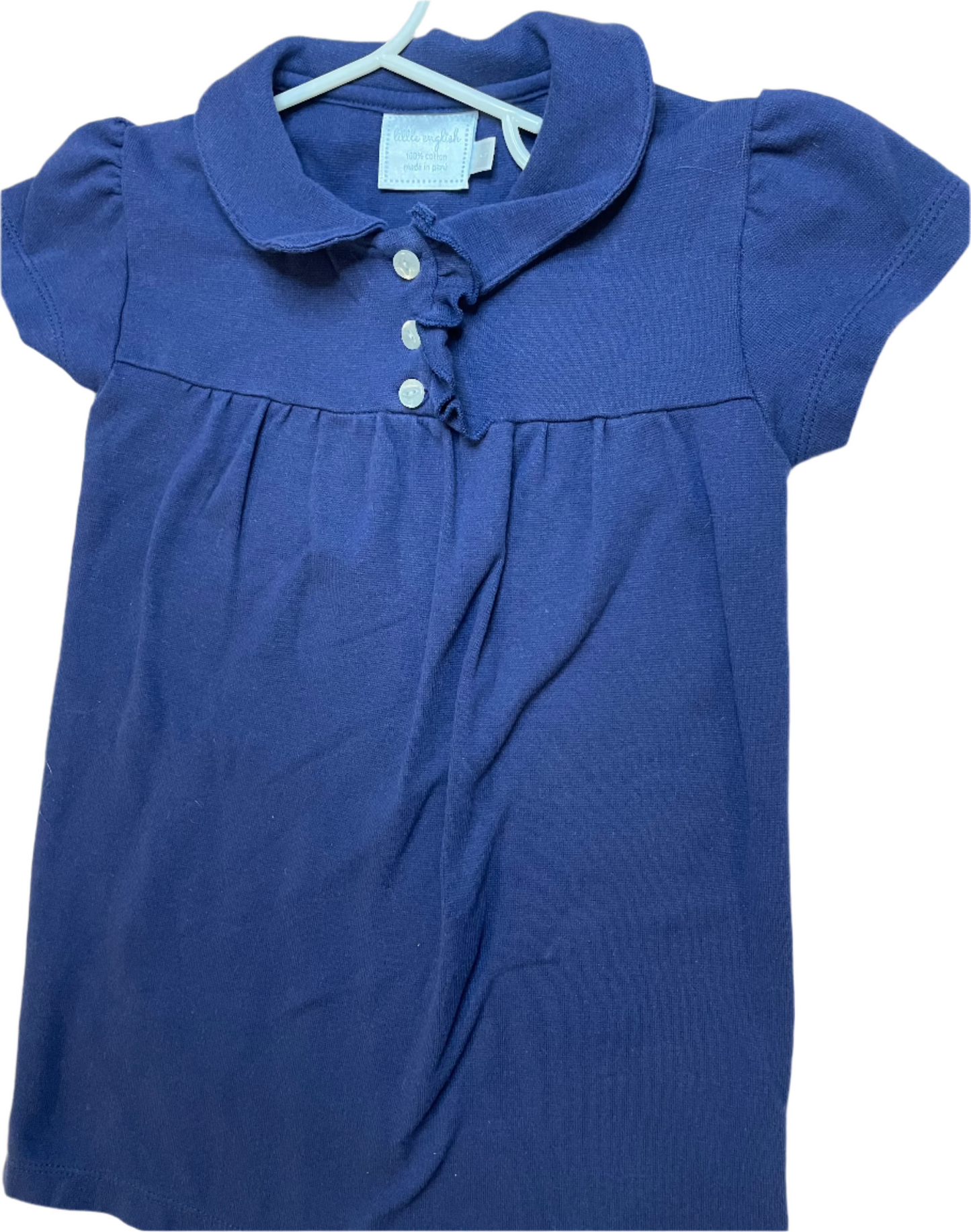 Sz 4T Little English Navy Blue Polo Dress