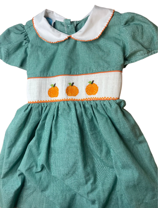 24M Krewe Pumpkin Smocked Dress