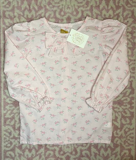 8 TBBC LS Beatrice Bow Blouse in Best Buds