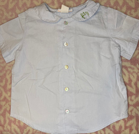 Sz 5 “Fitz” Mono Hannah Kate SS Button Down