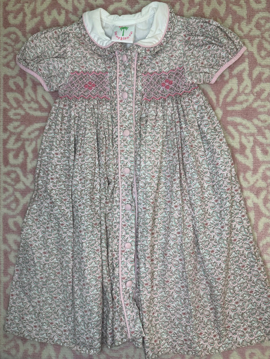 4T Shrimp & Grits Floral Smocked Dress