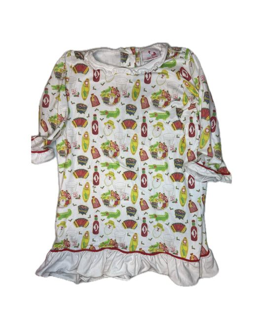Girl 3T Little Louanne Papa Noel Cajun Christmas Nightgown