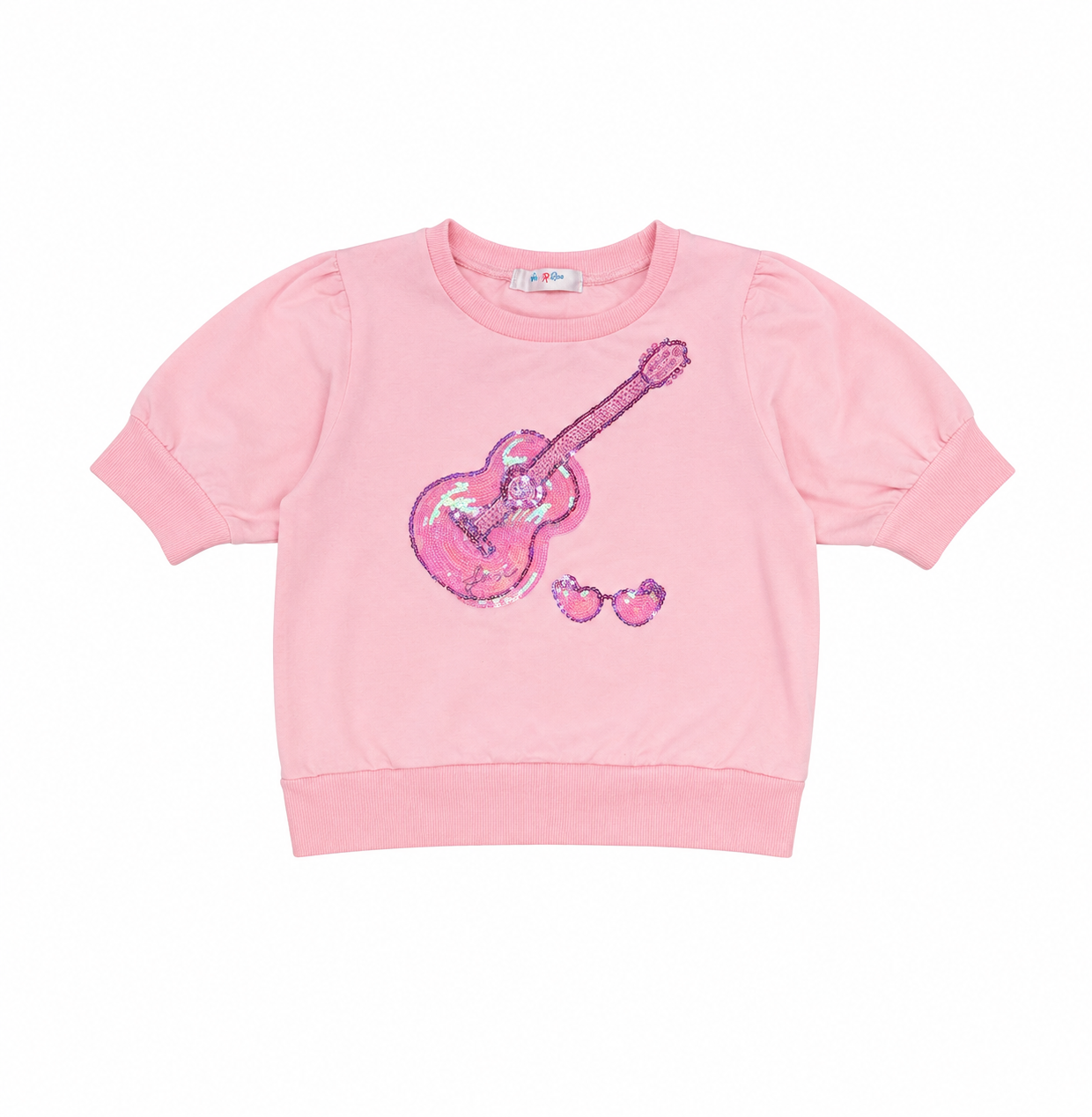 6Y Lulu Bebe Taylor Swift Lover Sparkly Guitar Heart Glasses Tee