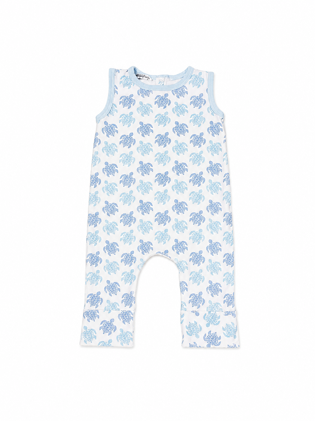 9M Magnolia Baby Blue Turtle Knit Romper