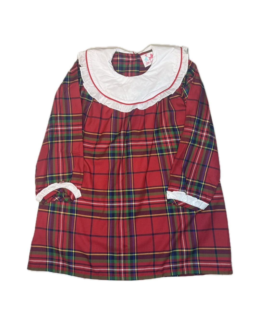 Girl 7 Little Louanne Tartan Ruffle LS Dress