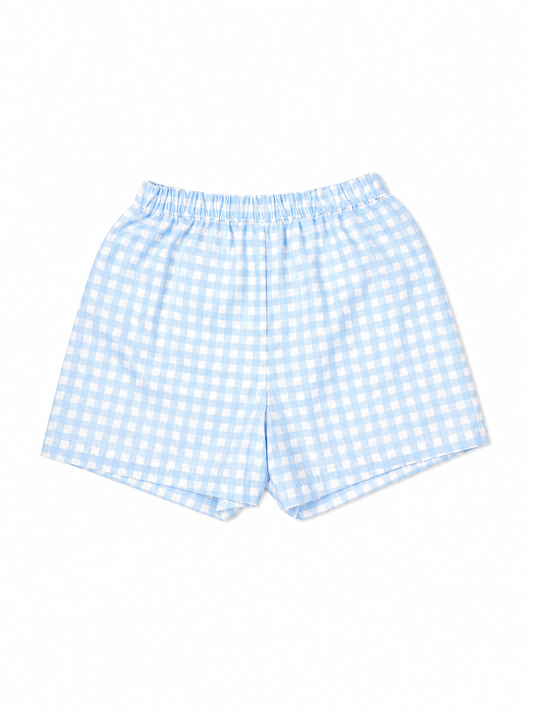 3T Bailey Boys Baby Blue Gingham Swim Trunks