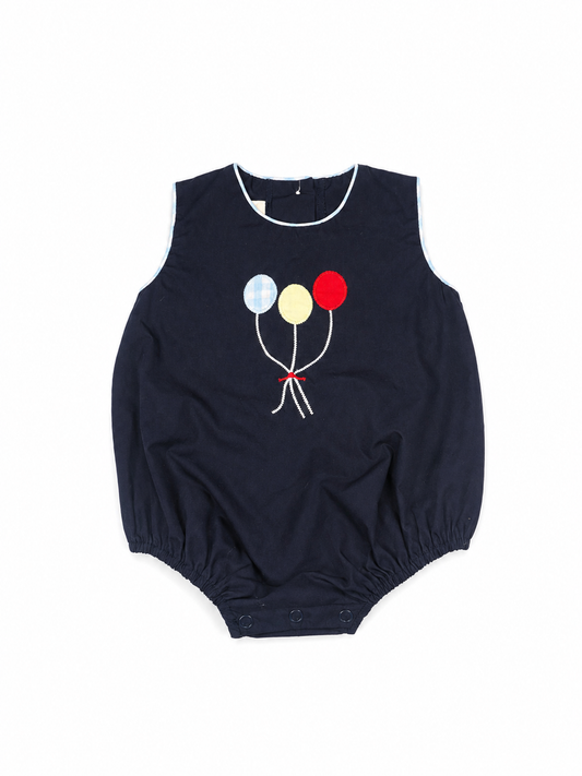 0/6M TBBC Benjamin Bubble Balloon Appreciate Appliqué Nantucket Navy