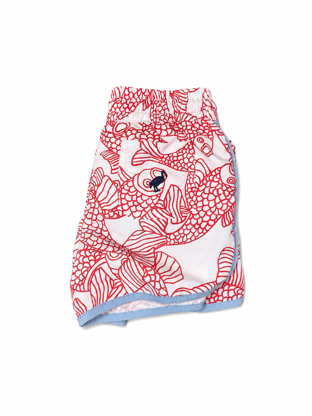 TBBC Tanner Swim Trunks Big Fish (Red)/Beale Street Blue" colorway