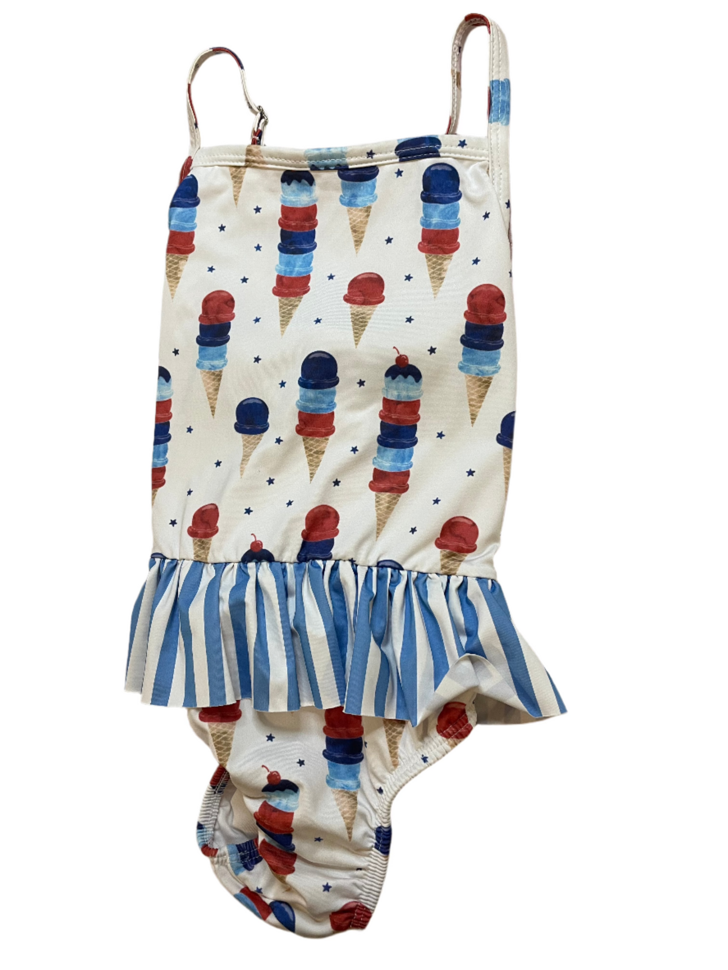 Sz 5T James & Lottie Patriotic Ice Cream One Piece