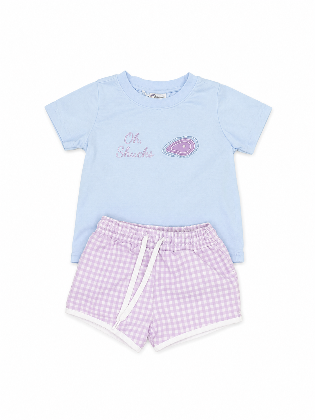 3/4T Minnow + Seaux Smocked Oyster Tee Swim Trunk Set