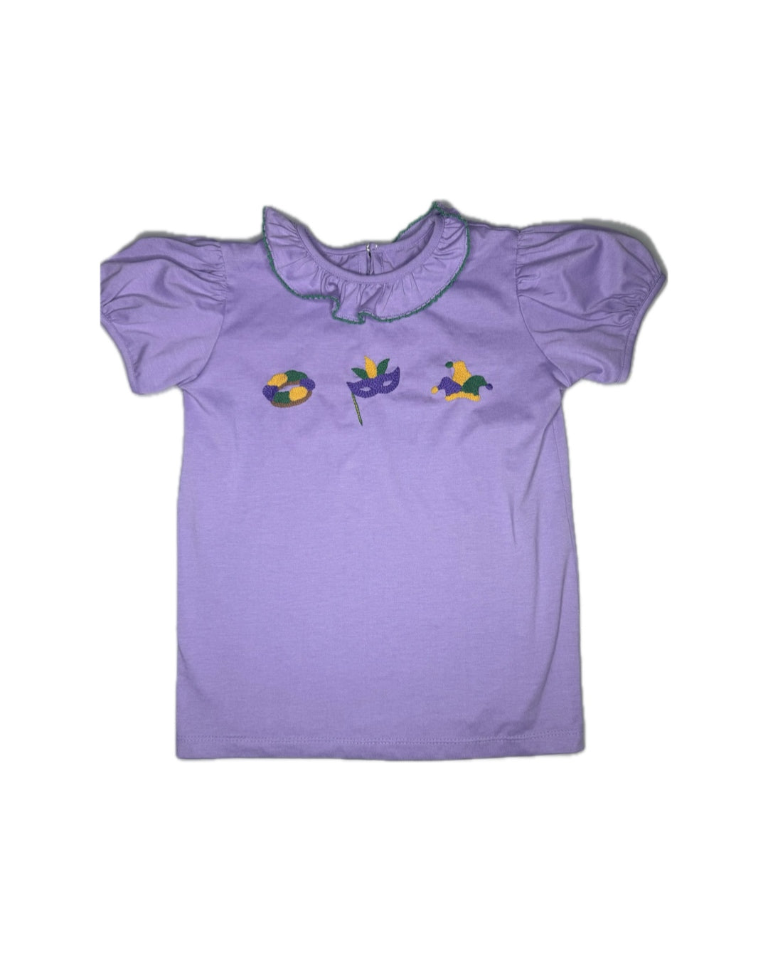 Girl 7 Remember Nguyen Mardi Gras Ruffle Top