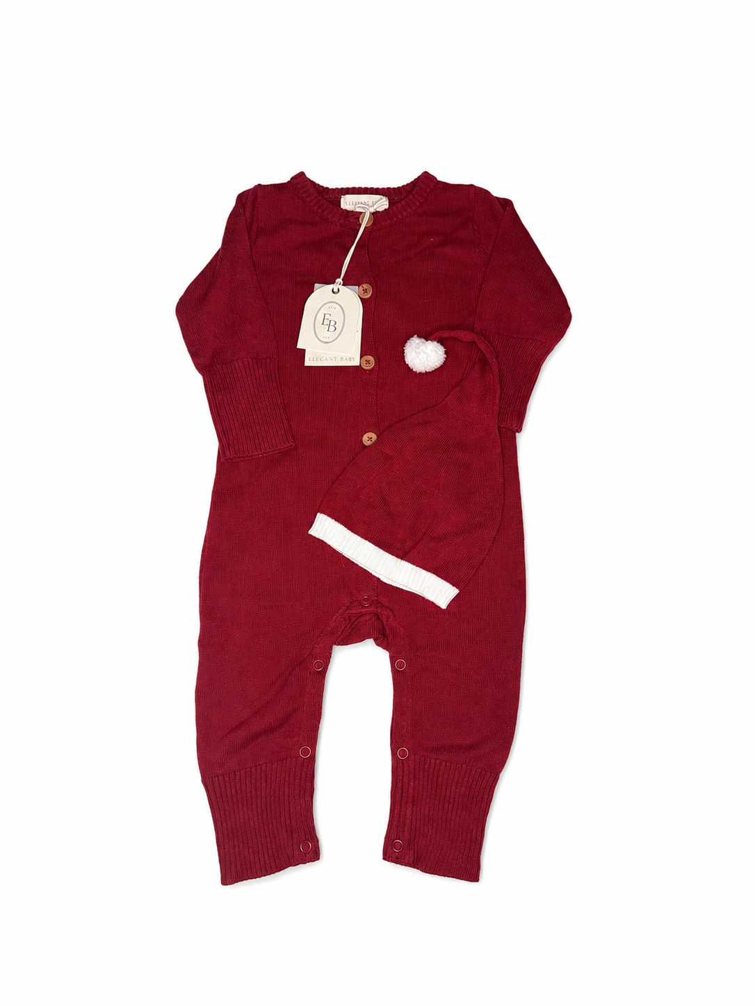 Elegant Baby Santa Baby Knit Jumpsuit