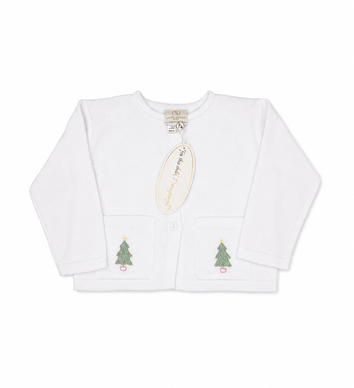 18M Lullaby Set Christmas Tree Pocket Girl Sweater