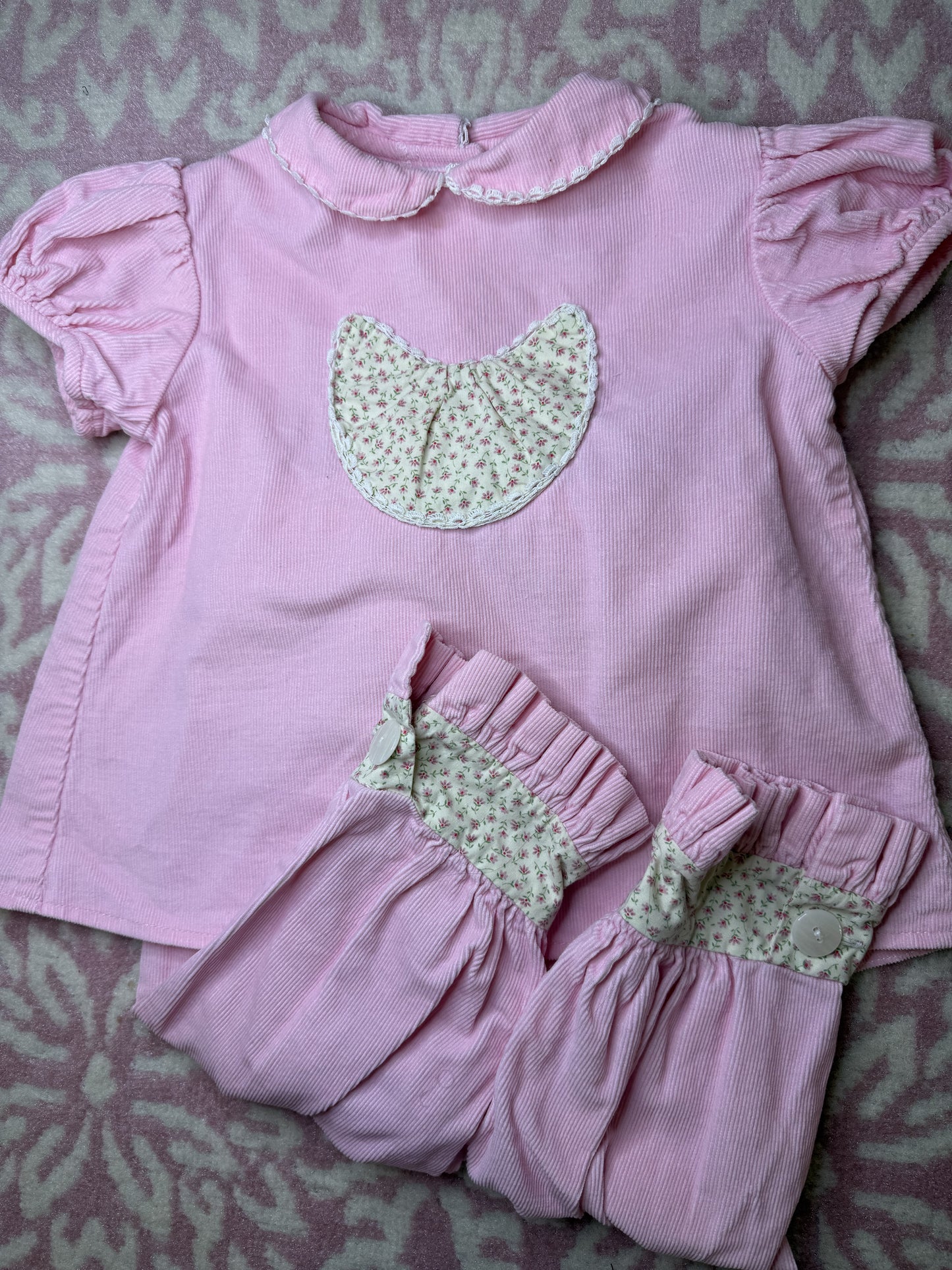 Sz 2T Alice Kathleen Pink Cord Pant Set