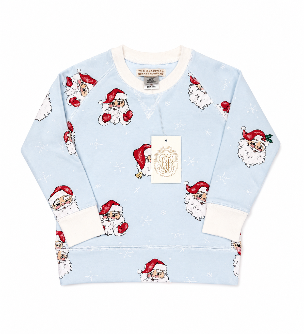 18/24M TBBC Cassidy Comfy Crewneck Dear Santa Buckhead Blue