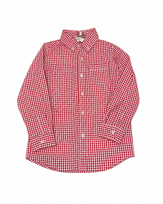 6 Remember Nguyen Red Gingham Button Down
