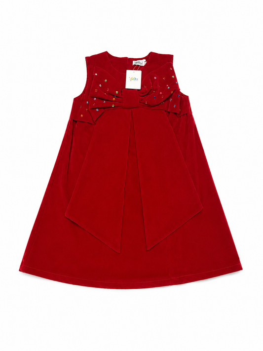 12 Lola and The Boys Scarlet Gem Velvet Dress
