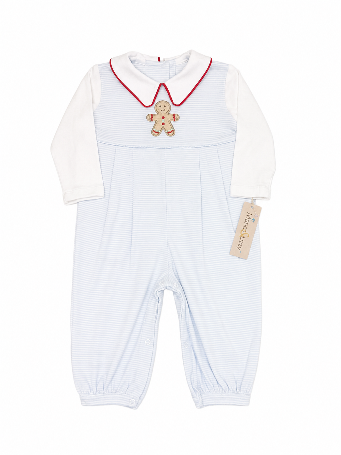 Marco & Lizzy Gingerbread Boy Knit Long Romper