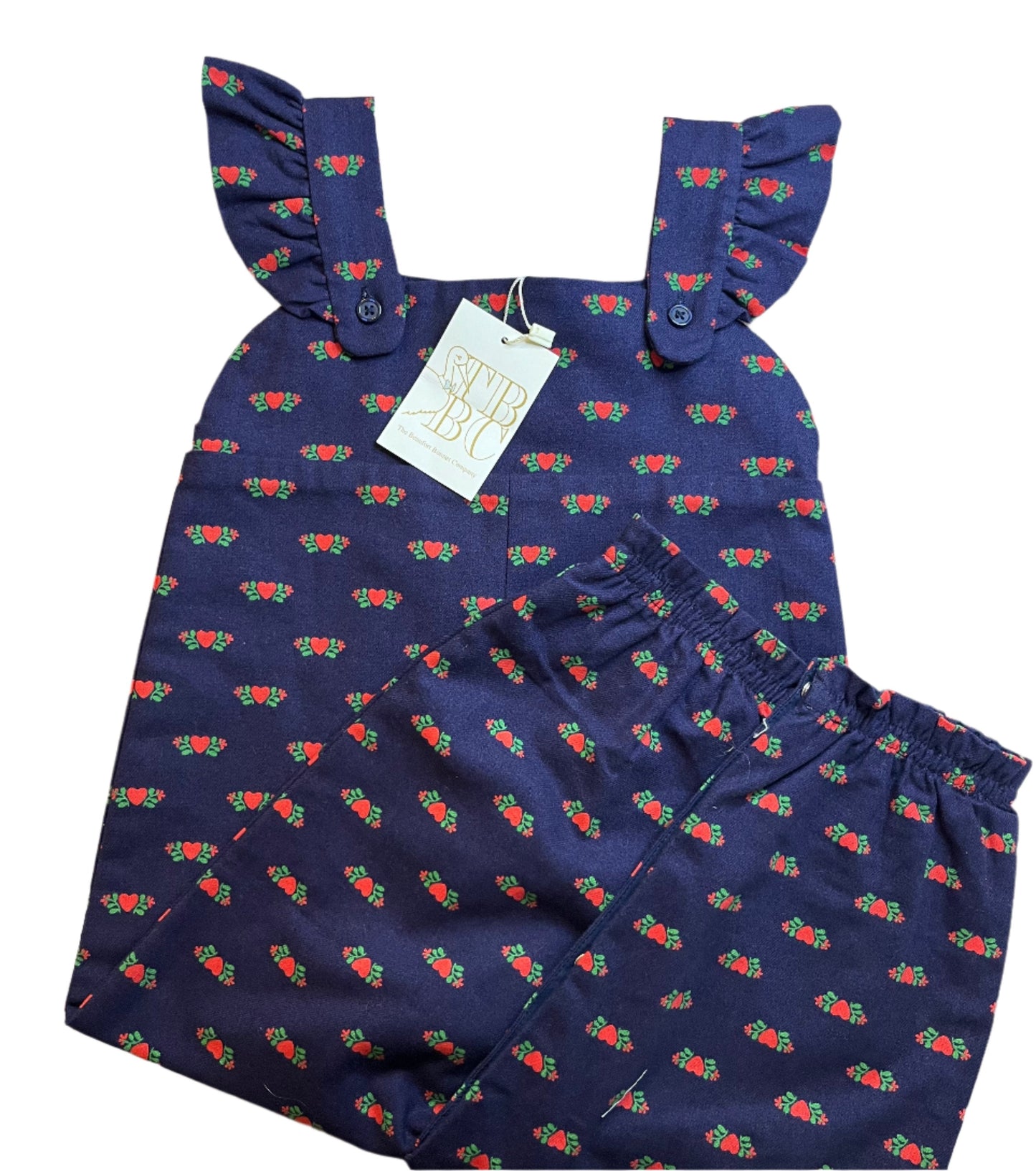Girl 2T TBBC Violets Vintage Overall