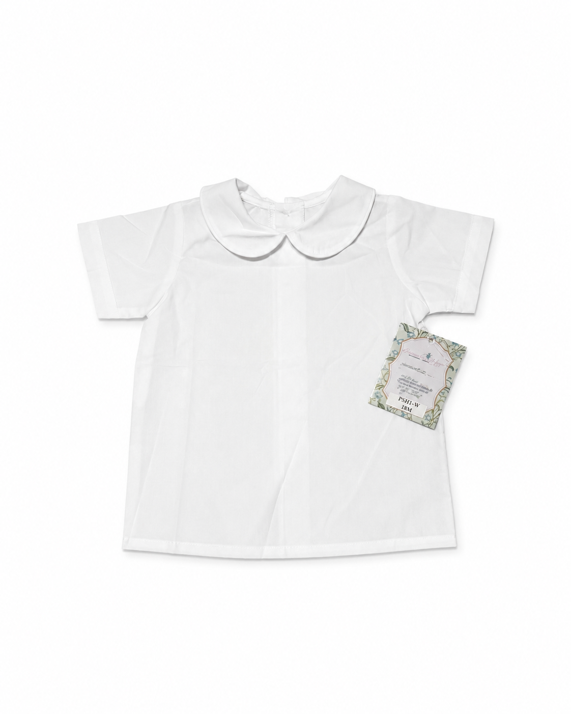 18M Remember Nguyen Peter Pan Collar Short Sleeve White Top