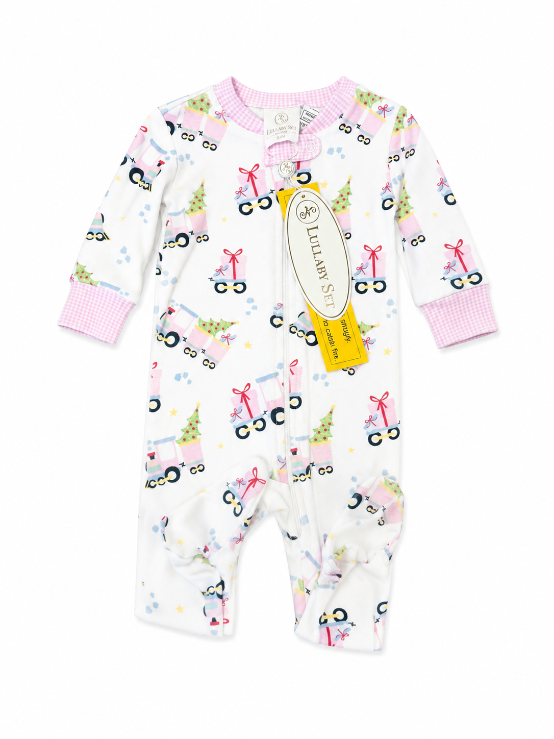 NB Lullaby Set Once Upon A Time Pink All Aboard Christmas Zip Up