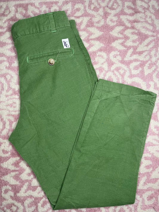 8 Little English Modern Fit Green Cord