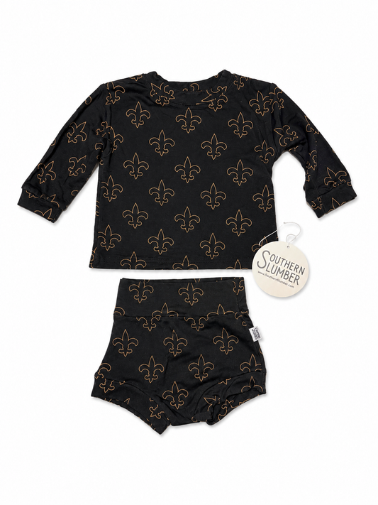 Southern Slumber Fleur De Lis Bamboo Sweatshirt Set