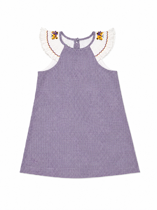 4 Magnolia Steel LSU Tiger Smocked Dress