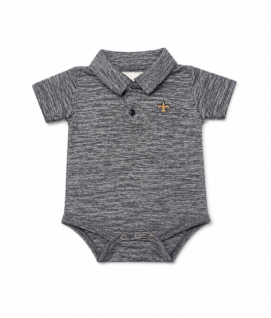NB Two Feet Ahead Saints Athletic Polo Onesie