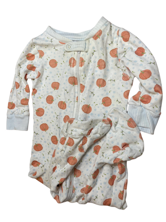 Sz 3M Lullaby Set Pumpkin Zip Up Jammie’s