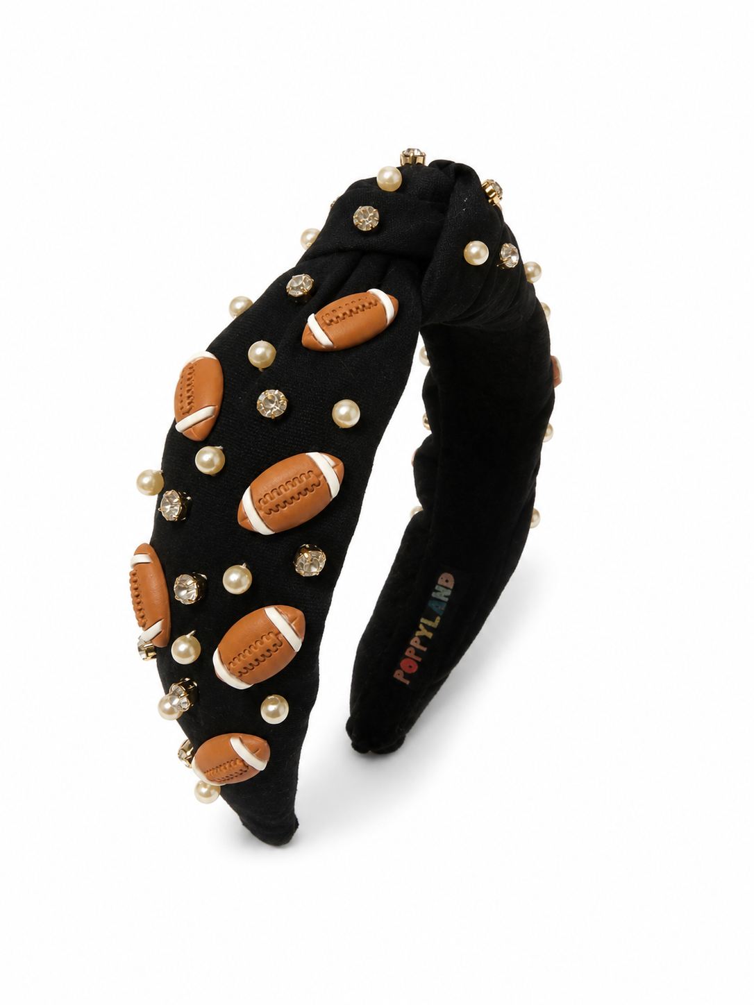 Poppy land Saints Football Knot Headband