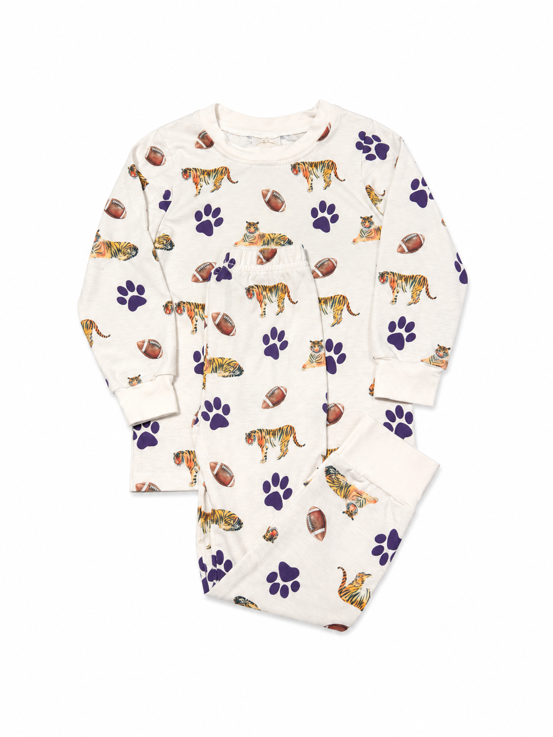 24M Little Bear Smocks LSU Tigers Pajama Set