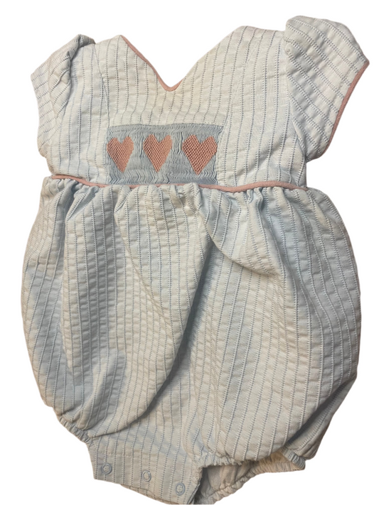 Sz 6M Dondolo Heart Smocked Bubble