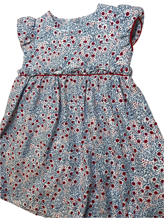 Sz 4T Little English Red Floral Dress