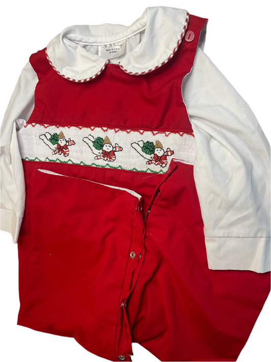 2T Nola Smocked Mr. Bingle Smocked Longall + Undershirt