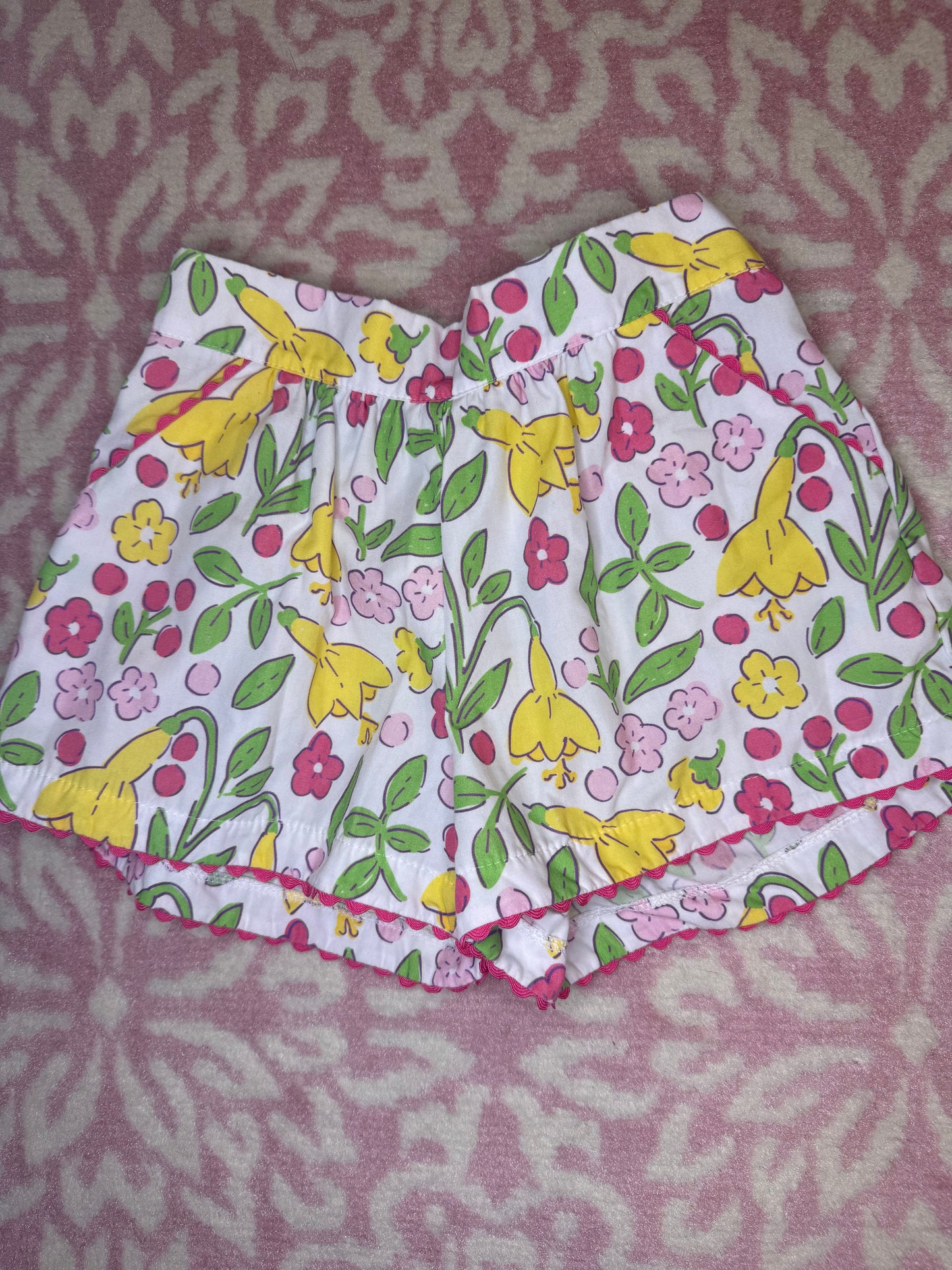 Sz 5/6 Lullaby Set Floral Ric Rac Shorts