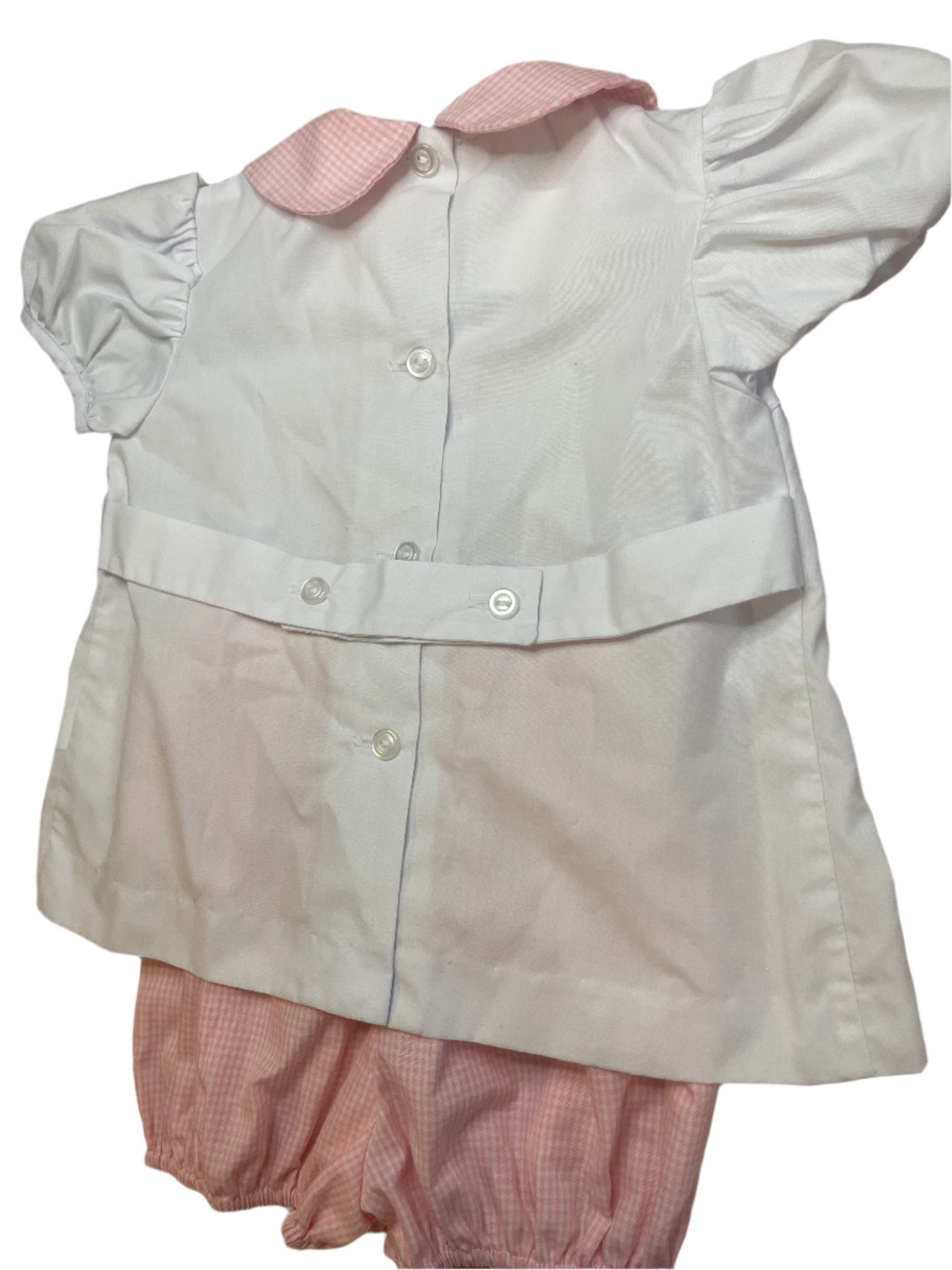 Banbury Cross Pink Gingham Bloomer Set