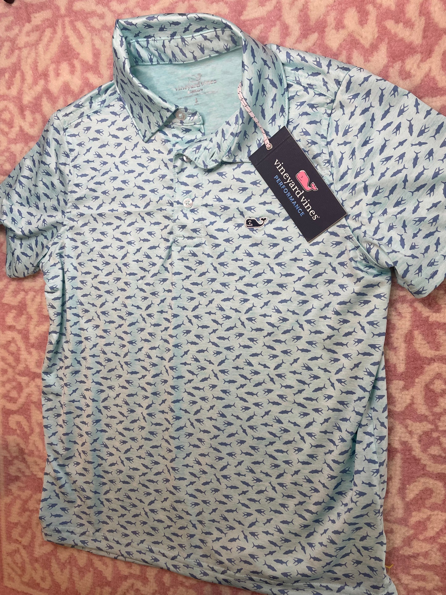 Vineyard Vines Micro Fish Performace Polo